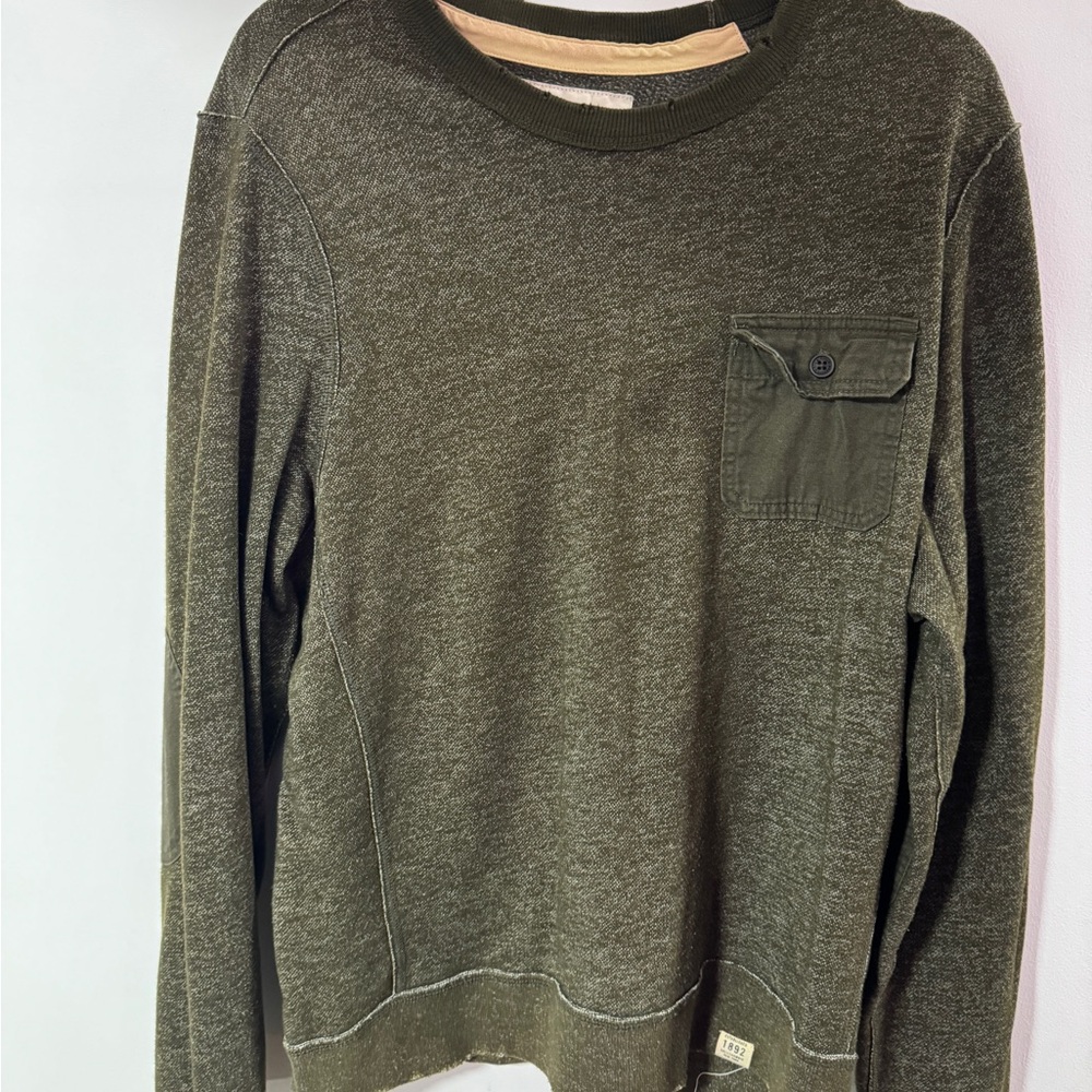 Abercrombie & Fitch Olive Green Crewneck Sweater